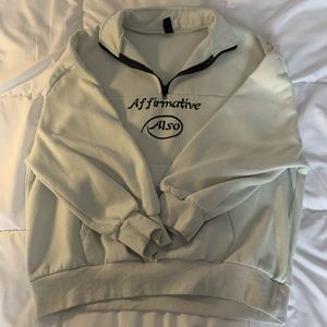 Letter Graphic Scuba Sweater